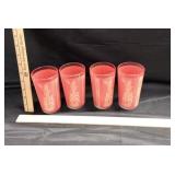 (4) Thai Siam Goddess Glass Cups