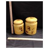 Pair Of MCM Los Angeles Poherles Yellow Mushroom