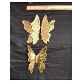 Brass & Plastic Butterfly Wall Decor