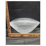 White Swirl Frosted Wave Bowl