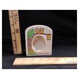VTG 'Nobody's Perfect' Ceramic Owl Picture Frame