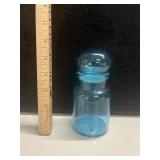 VTG Belgian Blue Glass Apothecary Jar