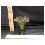VTG Hobnail Ruffed Edge Vase 4'