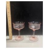 (2) Urban Tulip Pink Cocktail Glasses
