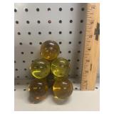 VTG Amber Orange Lucite Grape Cluster