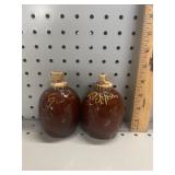VTG Hull Pottery Brown Drip Glaze Salt & Pepper