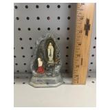 Hand-Painted Resin Our Lady of Lourdes & Saint