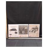 (3) Vintage Volkswagen Advertising Prints