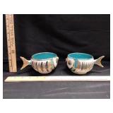 VTG Italian Ceramic Fish Cups