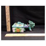 VTG Italian Hand Painted Ceramic Donkey Trinket