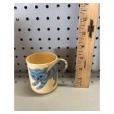VTG Blue & Gray Cat Plastic Mug