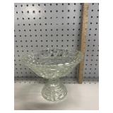 VTG Jeannette Glass Pedestal Fruit Bowl