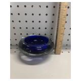 VTG Murano Glass Blue Ashtray