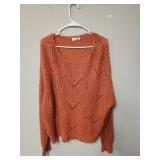 Jolie & Joy Burnt Orange Knit Sweater Size L