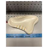 Vtg Boomerang Ceramic Ashtray