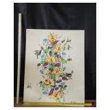 30'x24' Lyn Bernard Floral Painting