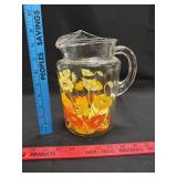 Vtg Anchor Hocking Morning Glory Pitcher