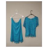 Women's 2pc. Crochet Shirt & Skirt