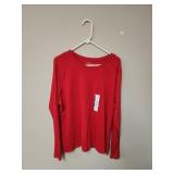Time And Tru Relaxed Fit Red LS XXL Shirt