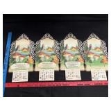 1979 Die-Cut Calendars w/ Birds & Mushrooms
