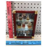 Mini Hanging Mirrored Curio Cabinet w/ Perfume