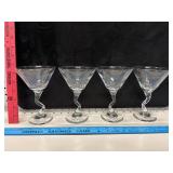 Set of 4 Libbey Z-Stem Martini Glasses