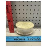 Vtg Onyx Clam Shaped Trinket Box