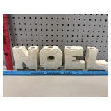 Vtg Ivory NOEL Ceramic Letters