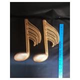 Pair Of Music Note Wall Decor