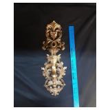 VTG Ornate Gold Tone Wall Sconce