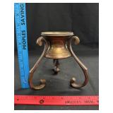 Vtg Heavy Metal Candle Holder