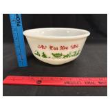 Vtg Hazel Atlas Egg Nog Punch Bowl