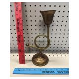 Vtg Brass French Horn Candlestick Holder