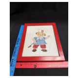 Needlepoint Campbellï¿½s Chef Framed Art 9x11'