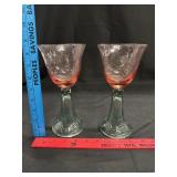 Vtg Pflatzgraff Garden Party Watermelon Glasses