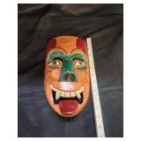 VTG Handpainted Wood Mask