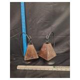 Braun Art Deco Style Mica Shade Tea Lamps