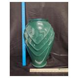 16.5' Art Deco Style Green Vase