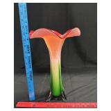 Murano Style Jack in the Pulpit Vase Art Glass 15'