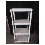 4-Tier White Plastic Shelves