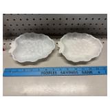 Vtg Milk Glass Grape Cluster Shaped Dishes