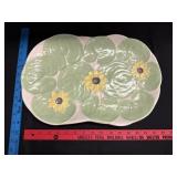 Vtg Ceramic Lily Pad Tray