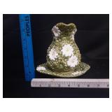 VTG Relpo Green & White Daisy Pitcher & Underplate
