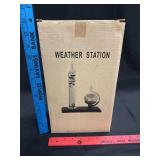 Galileo Thermometer with Glass Globe Barometer NEW