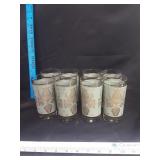 (8) VTG 'Harp & Lyre' Tumblers