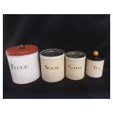 (4) Tin Canisters