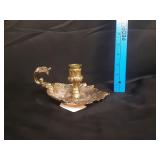 VTG Art Nouveau Brass Chamberstick Candle Holder
