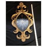 Vintage Hollywood Regency Style Wall Clock