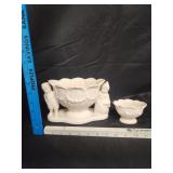 VTG Ceramic Cherub Planter w/ Candlestick Holder
