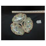 VTG Floral Chintz Divided Relish Dish
